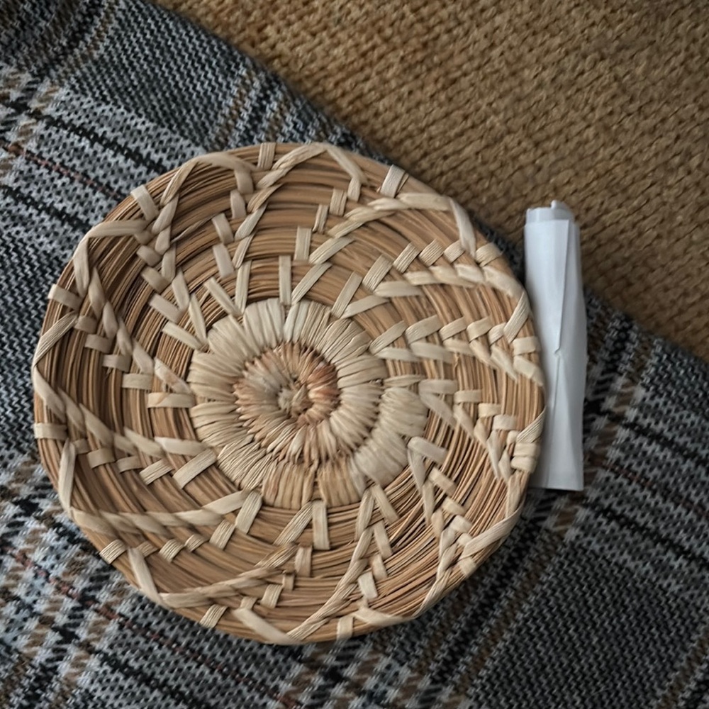 Handcrafted Woven Saucer - Natural Tan